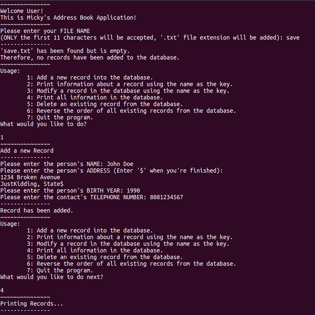 C/C++ Address Books H Priyadarshi Online Personal Portfolio